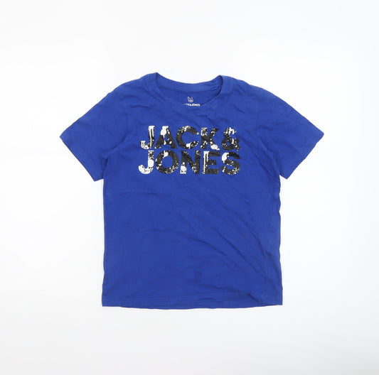 Boys UK Size 12 Years JACK & JONES Blue Basic T-Shirt