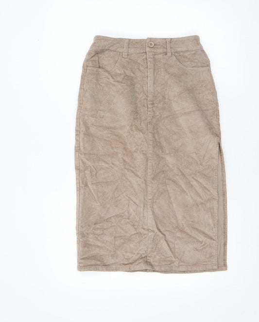Womens UK Size 6 ASOS Straight & Pencil Corduroy Skirt