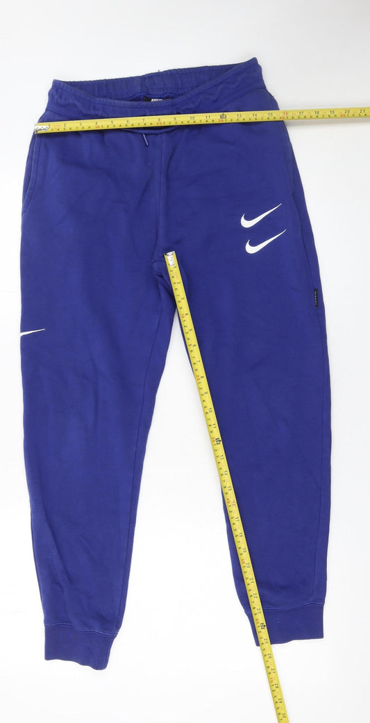 Mens UK Size S Nike Regular Fit Jogger Blue Trousers