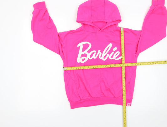 Girls UK Size 10-11 Years Barbie Pink Pullover Hoodie