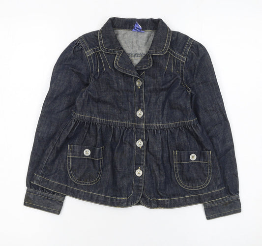 Girls UK Size 7 Years Jasper Conran Blue Basic Jacket