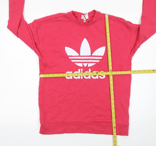 Womens UK Size 8 adidas Pink Pullover Sweatshirt