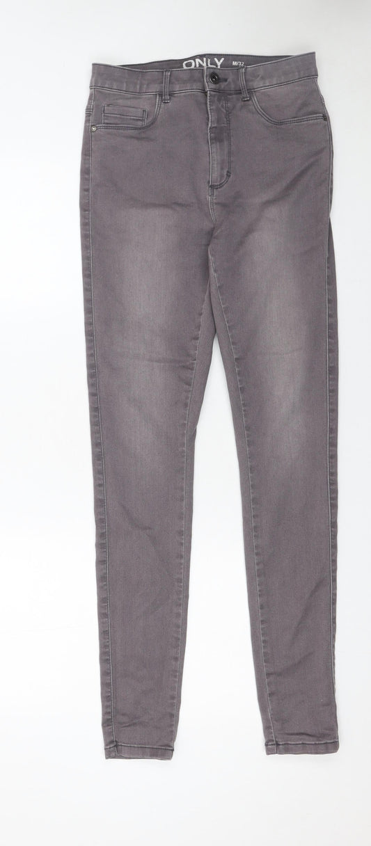 Additional front view of Only Women Grey Skinny Jeans M/32 Cotton Blend Stretch Denim