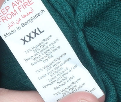 Womens UK Size 3XL Oasis Green Pullover Jumper