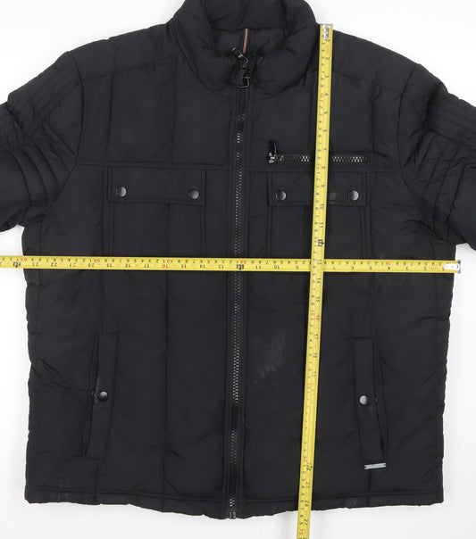 Mens UK Size L Kenneth Cole Reaction Black Puffer Jacket