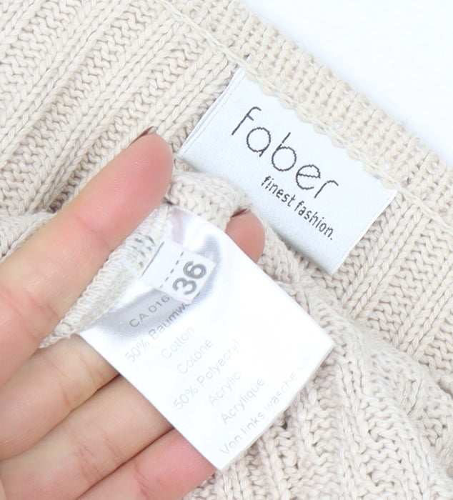 Womens UK Size 10 Faber Beige Pullover Jumper