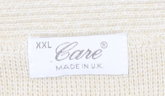 Womens UK Size 2XL Care Beige Cardigan Jumper