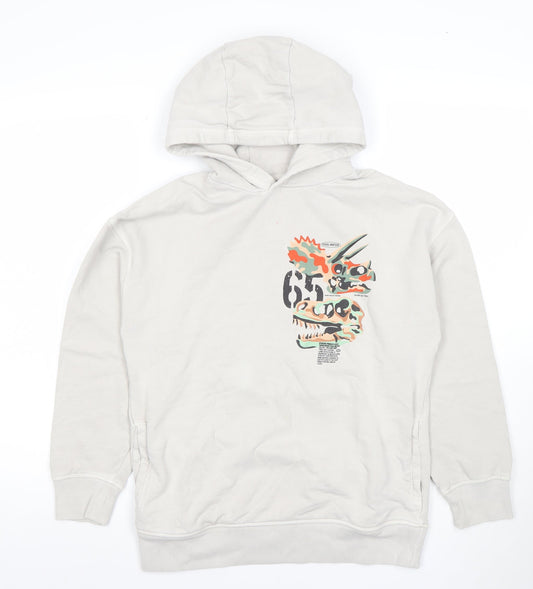 Boys UK Size 12 Years NEXT Beige Pullover Hoodie