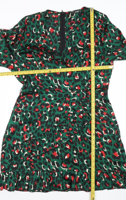 Womens UK Size 12 Quiz Wrap Dress