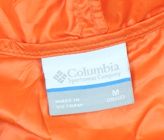 Boys UK Size 10-12 Years Columbia Orange Windbreaker Coat