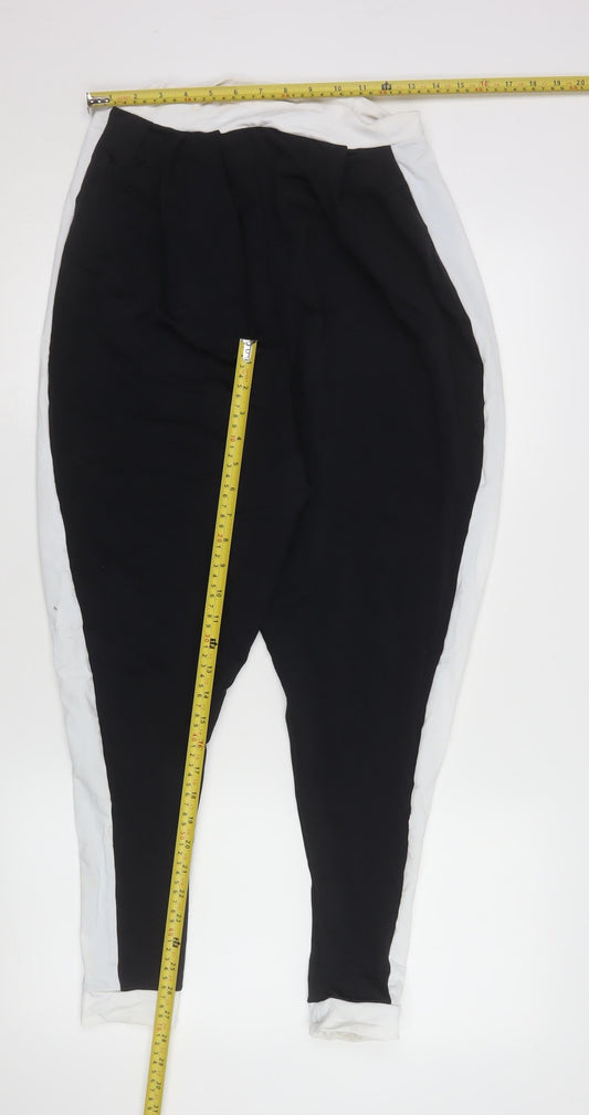 Womens UK Size 12 Razzle Dazzle Slim Fit Leggings Black Leggings