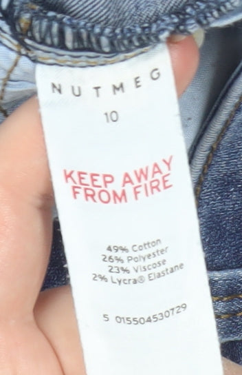 Nutmeg Women’s Blue Skinny Jeans Size 10 Slim Fit Denim