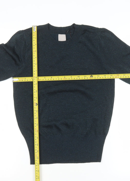 Womens UK Size XS H&M Black Pullover Jumper