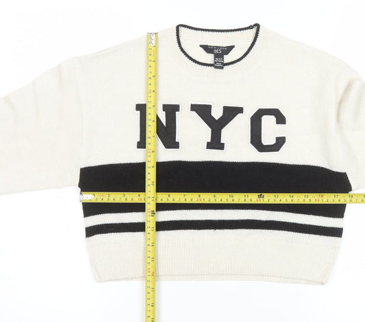 Girls UK Size 10-11 Years New Look Ivory Pullover Jumper