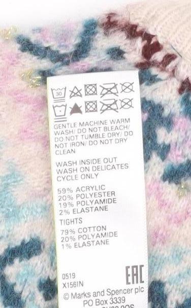 Girls UK Size 4-5 Years Marks and Spencer Green Pullover Jumper