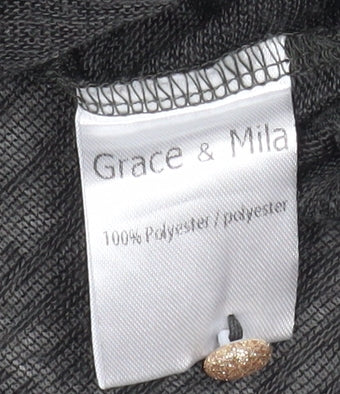 Womens UK Size M Grace & Mila Grey Basic Blouse