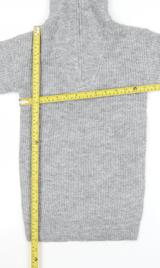 I Love Girlswear Grey Knit High Neck Pullover Sweatshirt Age 8 Years