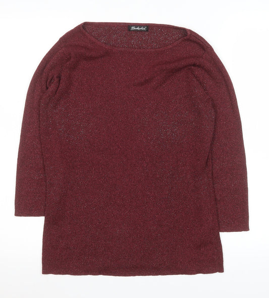 Womens UK Size 10-12 Berkertex Red Basic Blouse