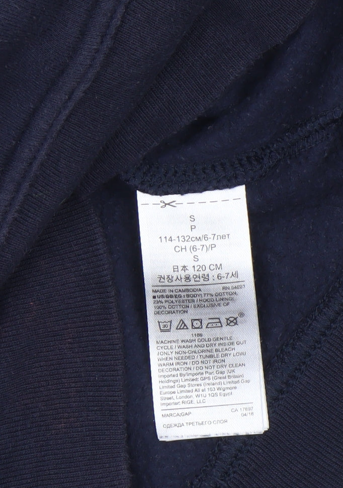 Boys UK Size 6-7 Years Gap Blue Pullover Hoodie