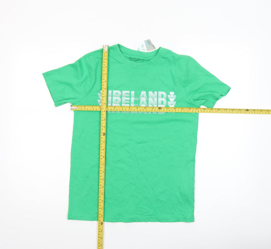 Boys UK Size 10-11 Years Primark Green Basic T-Shirt