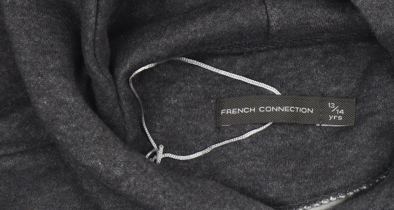 Boys UK Size 13-14 Years French Connection Grey Pullover Hoodie