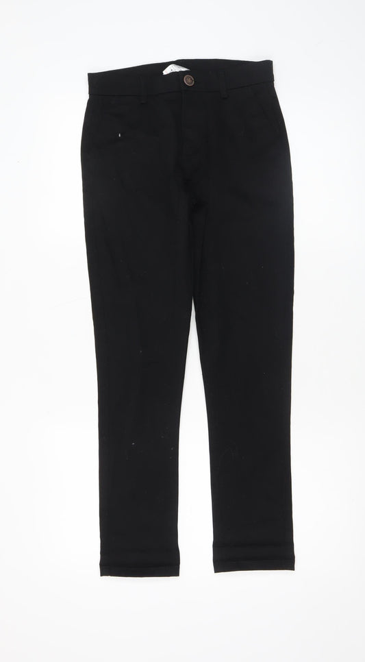 Boys UK Size 11 Years NEXT Slim Fit Chino Black Trousers