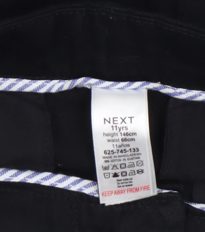Boys UK Size 11 Years NEXT Slim Fit Chino Black Trousers