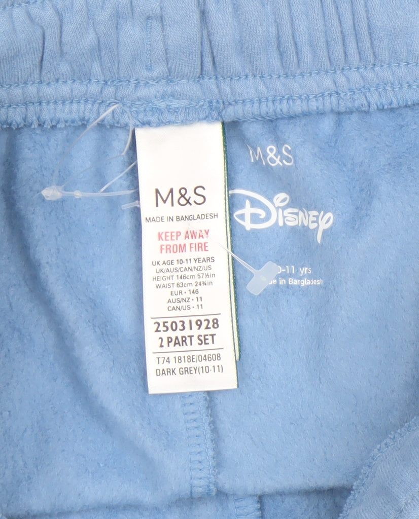 Girls UK Size 10-11 Years Marks and Spencer Regular Fit Sweatpants Blue Trousers