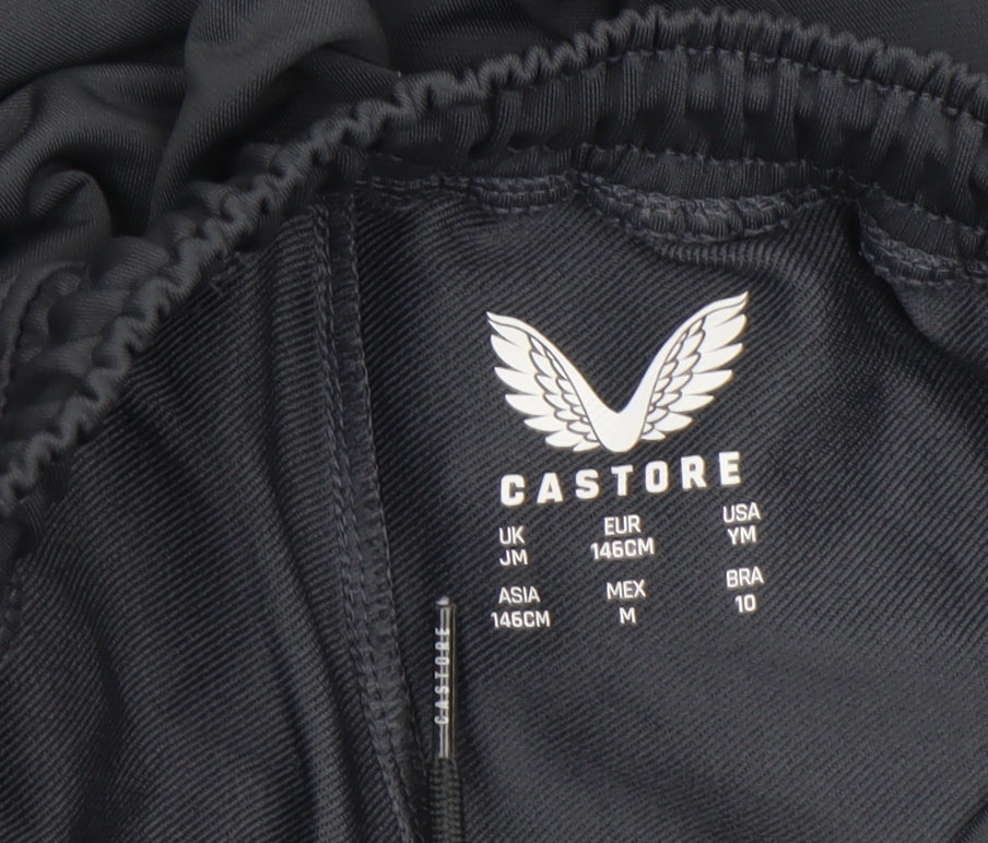 Additional view of Castore boys’ black track pants 11 years tapered fit football trousers