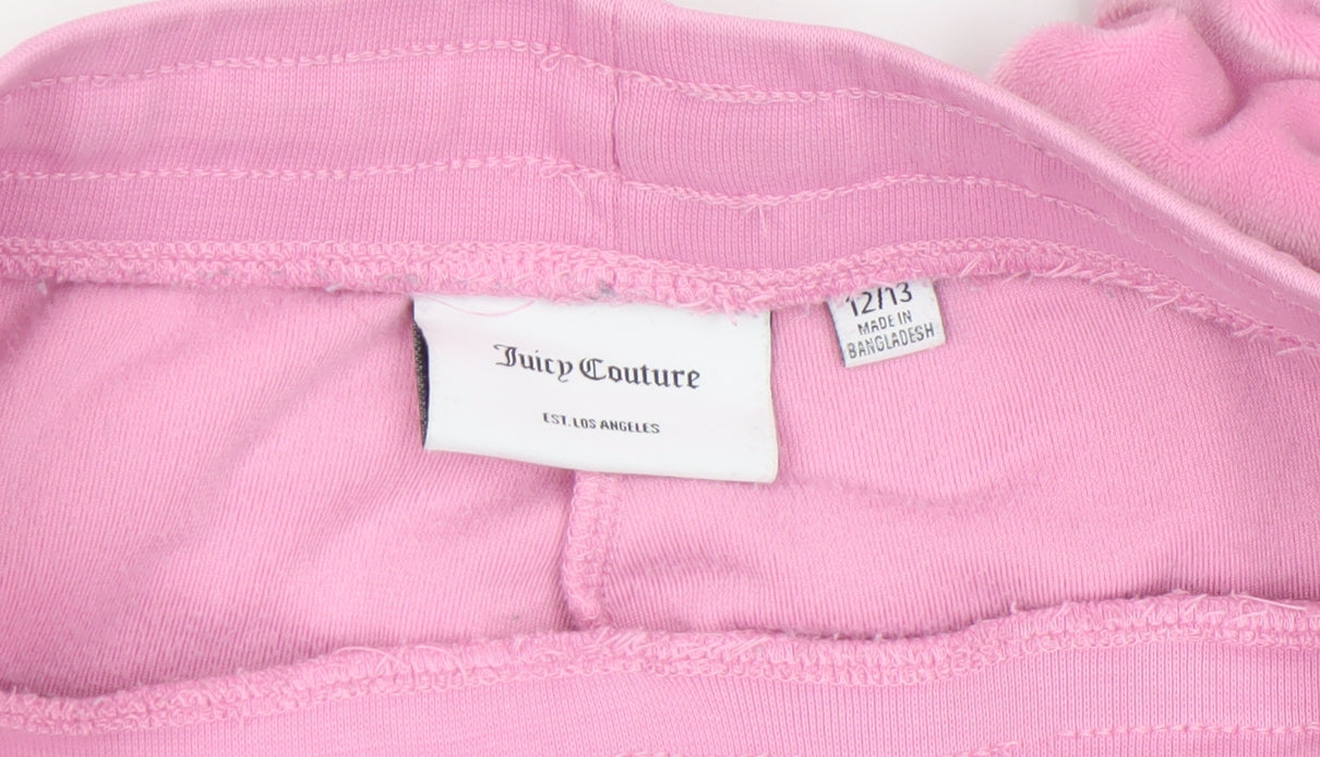 Girls UK Size 12-13 Years Juicy Couture Regular Fit Jogger Pink Trousers