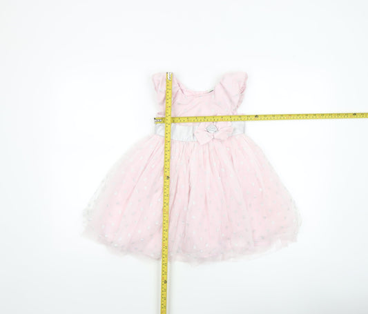 Little Me Girls Pink Tutu Dress 3 Years Glitter Bow Party Outfit