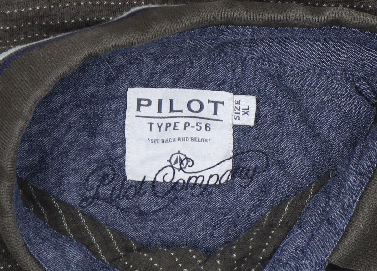 Mens UK Size XL Pilot 100% Cotton Polo Shirt