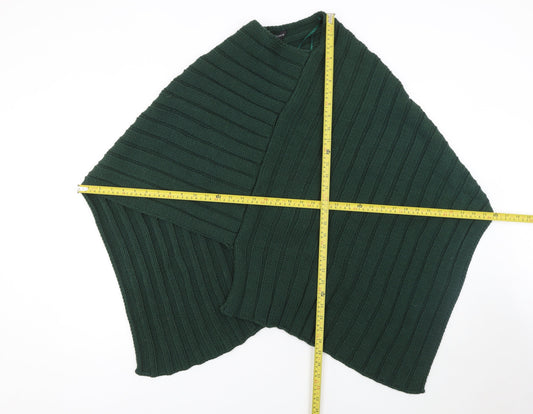 Womens UK Size M/L Accessorize Green Cape Jumper