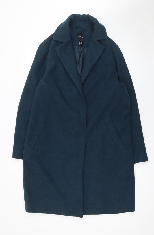 Womens UK Size 12 New Look Blue Overcoat