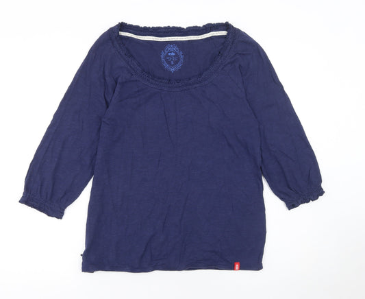 Womens UK Size S Esprit Blue Basic Blouse