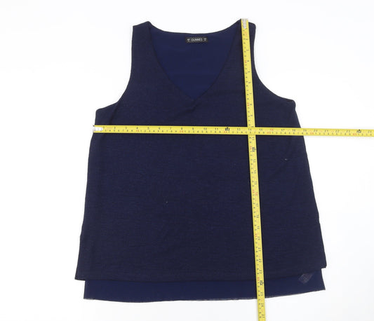 Womens UK Size M Dunnes Blue Basic Tank