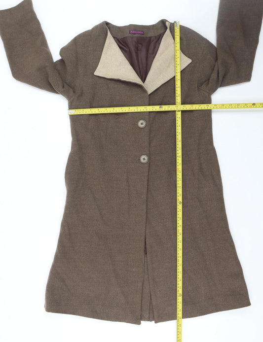 Womens UK Size 12 Kate + Pippa Brown Overcoat