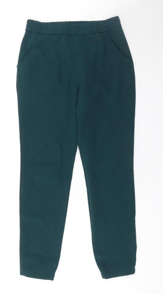 Womens UK Size M Bershka Regular Fit Jogger Green Trousers