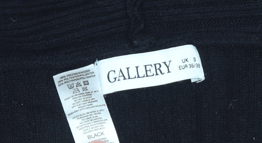 Womens UK Size S Gallery Black Pullover Jumper