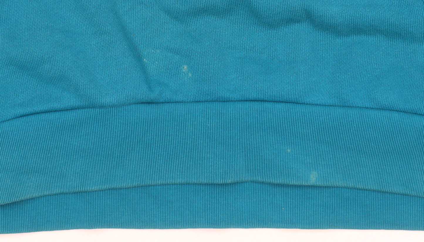 Mens UK Size M adidas Blue Pullover Hoodie