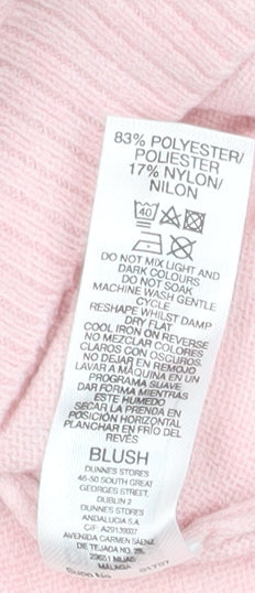 Womens UK Size M Dunnes Stores Pink Pullover Jumper