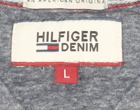 Unisex Adults UK Size L Tommy Hilfiger Blue Basic T-Shirt
