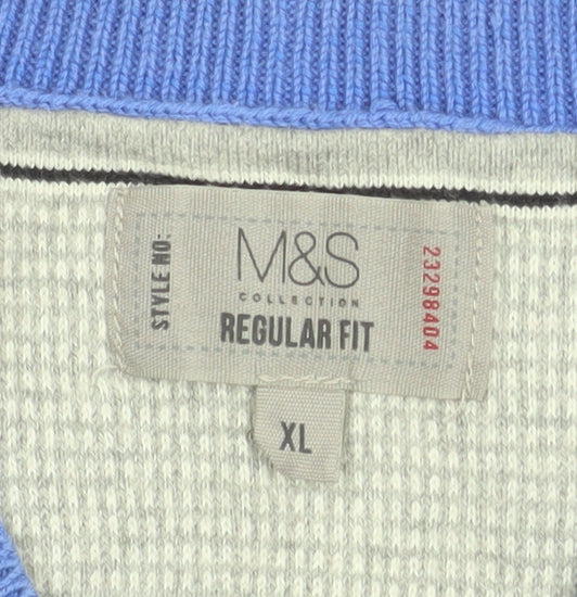 Mens UK Size XL Marks and Spencer Blue Pullover Sweatshirt