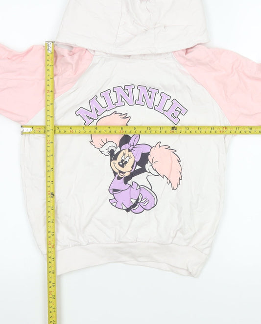 Girls UK Size 8-9 Years Disney Multicoloured Pullover Hoodie