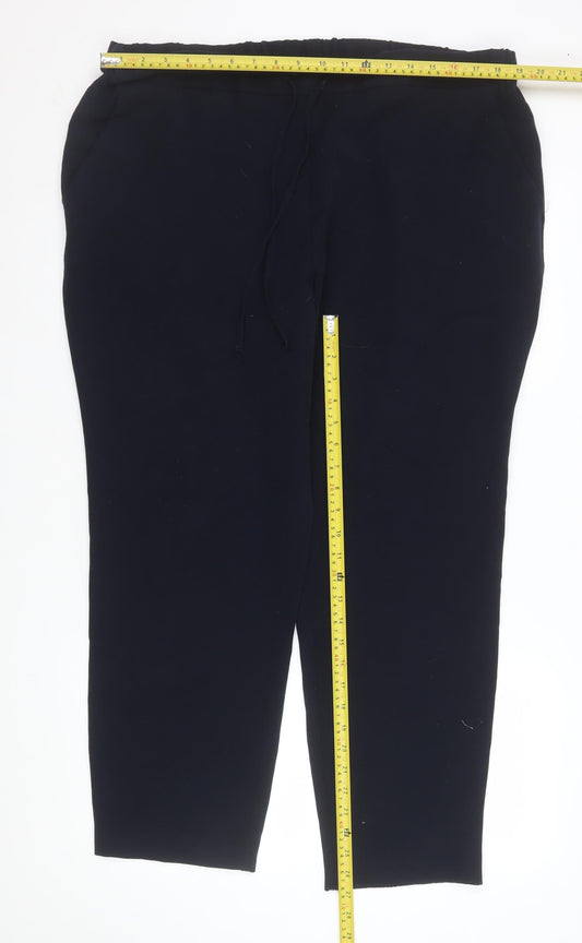 Womens UK Size 18 St. Bernard Regular Fit Casual Workwear Black Trousers