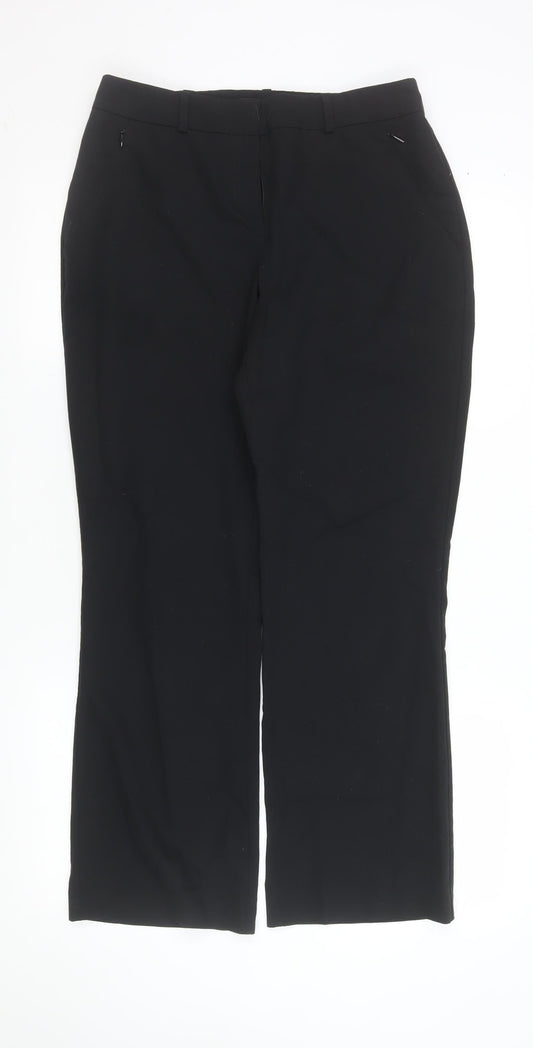 Womens UK Size 10 Dunnes Stores Regular Fit Dress Pants Black Trousers