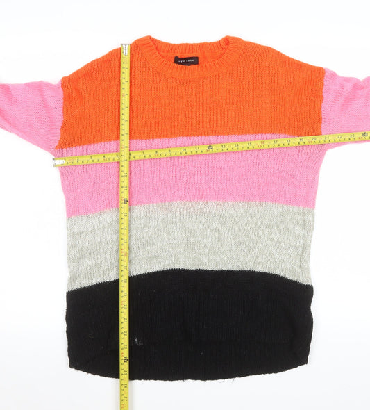 Womens UK Size S New Look Multicoloured Pullover Jumper
