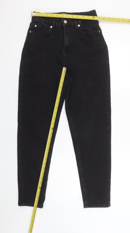 Womens UK Size 10 Denim Co Regular Fit Mom Black Jeans