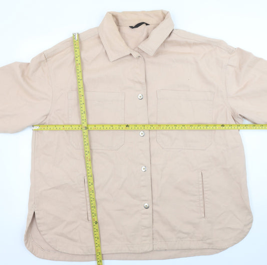 Dunnes Stores Women Beige Cotton Twill Button Jacket XL