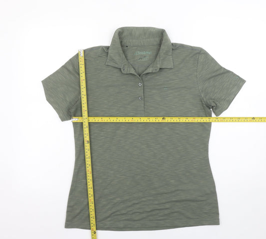 Womens UK Size M Schöffel Green Basic Polo